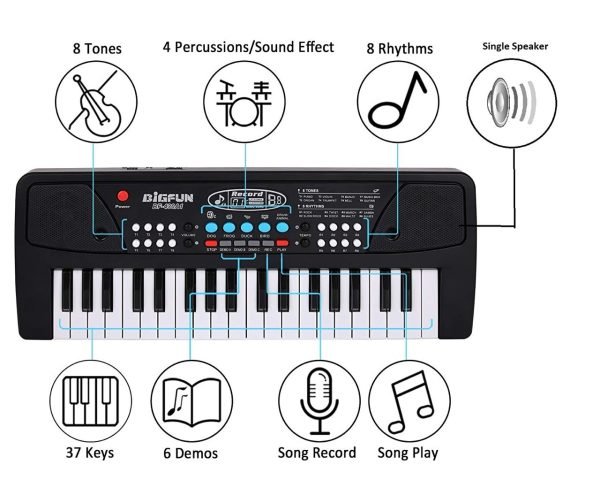 PIANO  KEYBOARD WITH MICROPHONE - Image 2