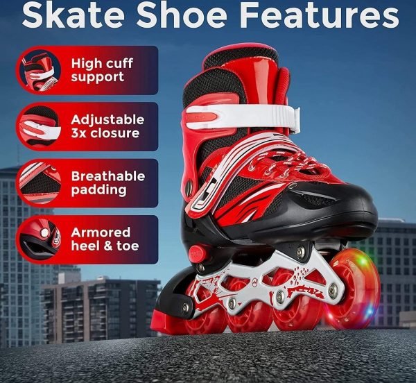 INLINE BLUE,RED SKATES FOR KIDS